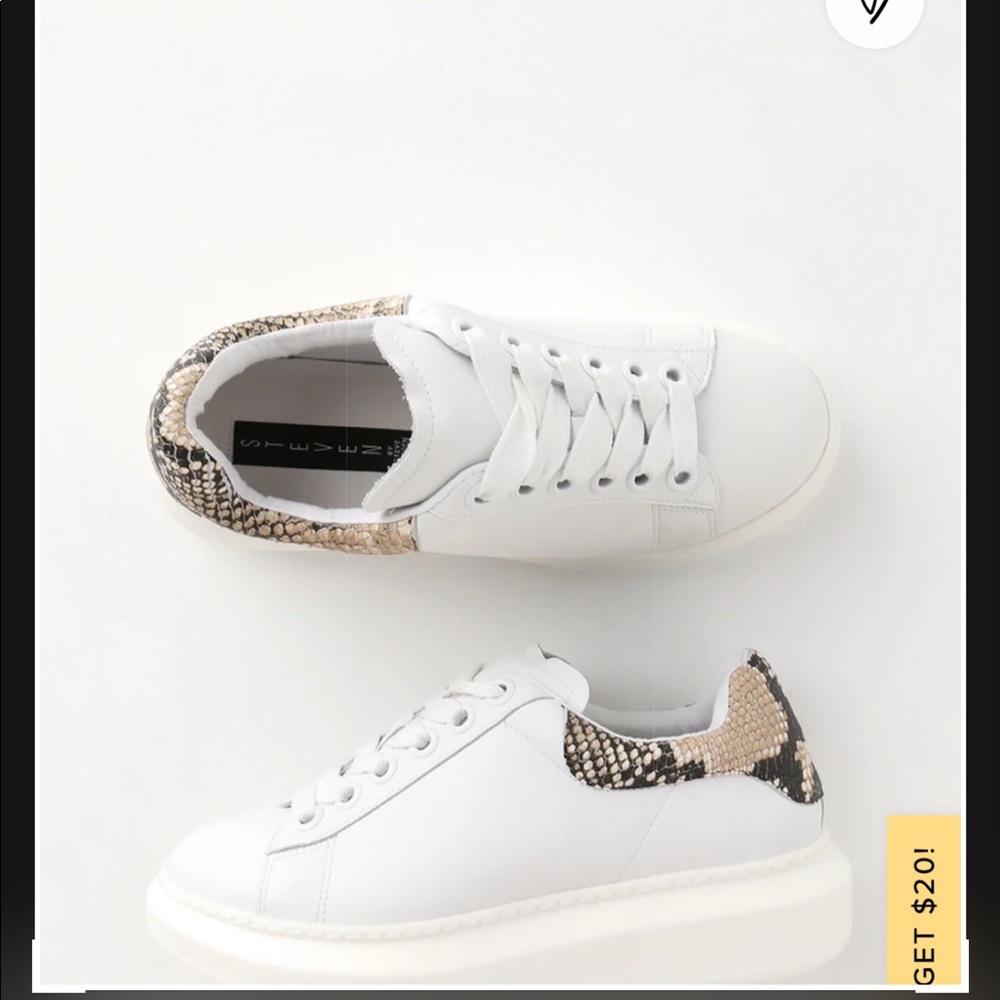 Steven by Steve Madden Platform Sneakers Glazed/Snakeskin tab